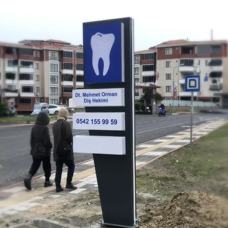 Diş hekimi ve klinik tabelası