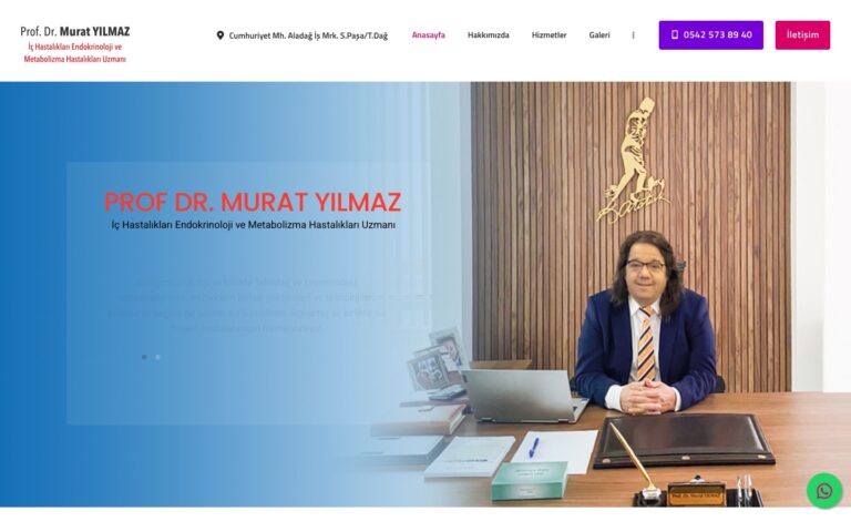 Prof. Dr. Murat Yılmaz web sitesi önizlemesi