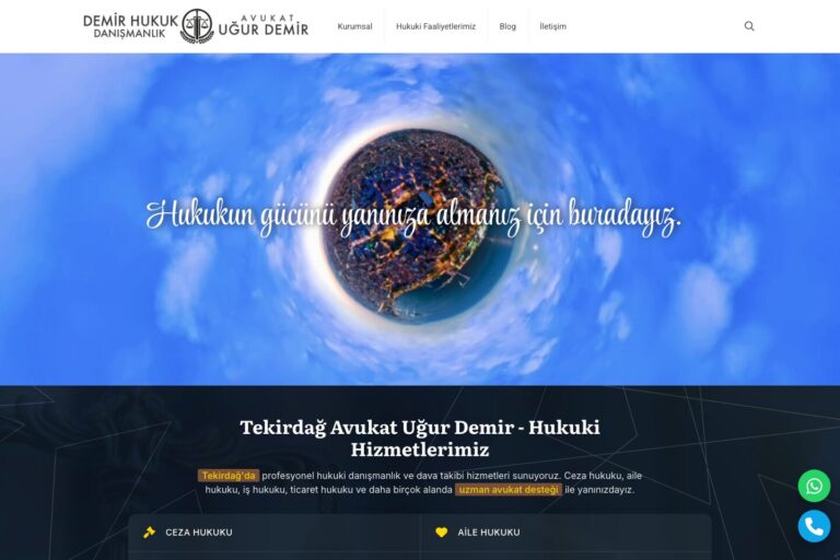 Av. Uğur Demir web sitesi önizlemesi