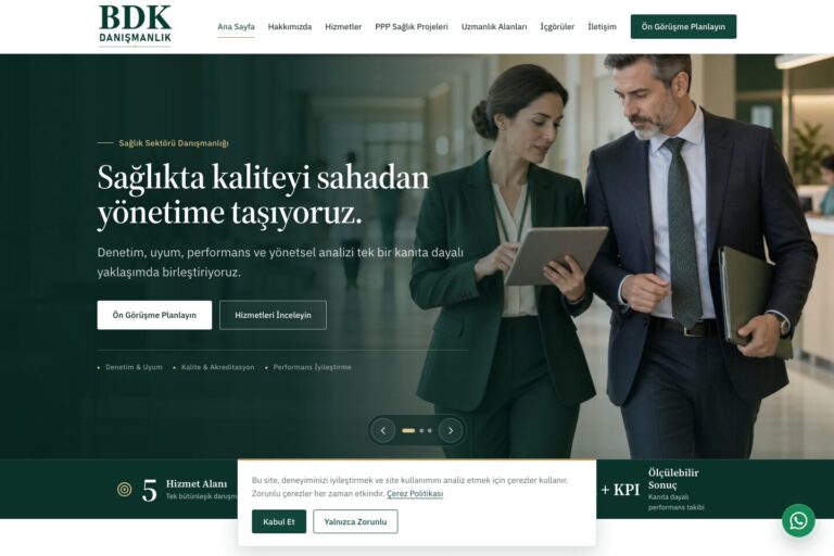 BDK Danışmanlık web sitesi önizlemesi